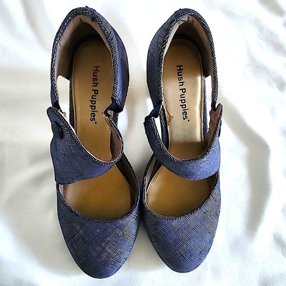 Hush Puppies blue Mary Jane heels - Picture 4 of 12